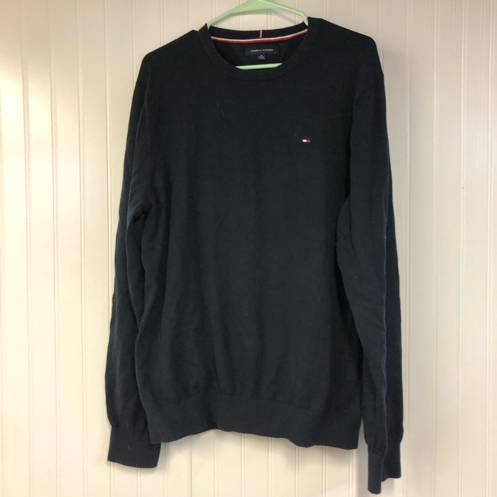 Tommy Hilfiger Men's Navy Blue Long Sleeve Pullover Sweater XL
